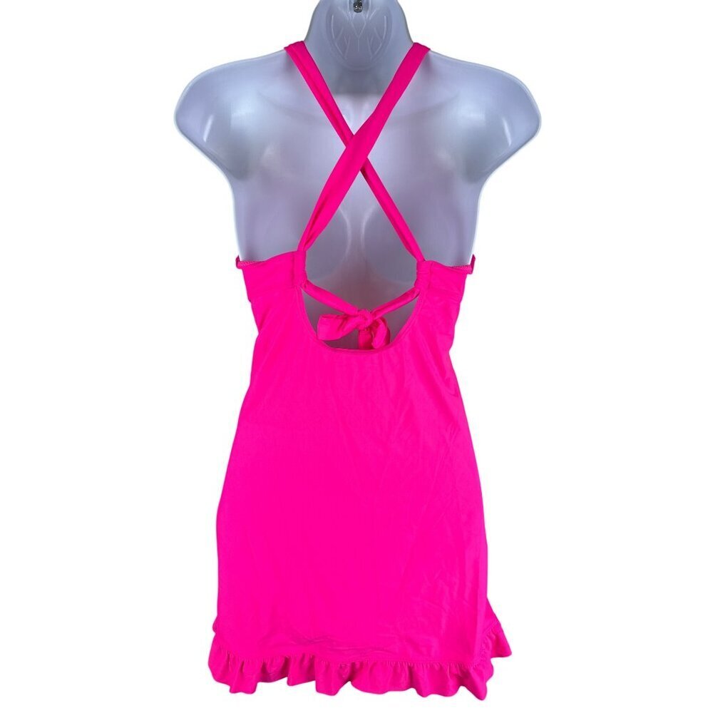 Aleumdr Women's 2 Piece Swim Tankini Retro Pink Tummy Control Size Small Medium - Picture 5 of 11